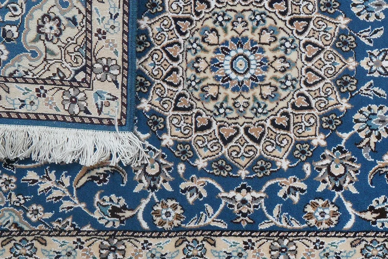 Nain 9La · Handgeknüpft – Blau, 293x60 cm