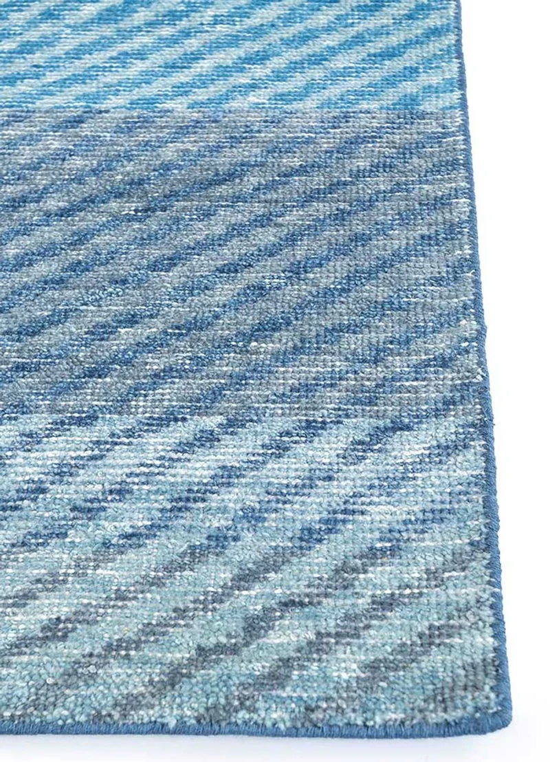 Wollteppich - 150 x 240 cm - blau