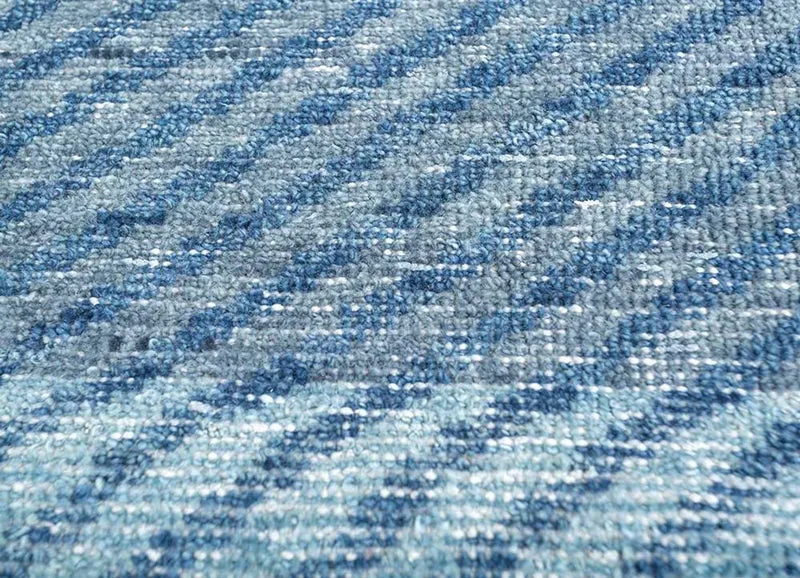 Wollteppich - 150 x 240 cm - blau