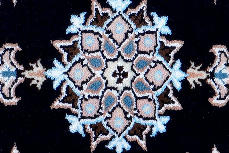 Nain 12La · Handgeknüpft – Blau, 60x41 cm