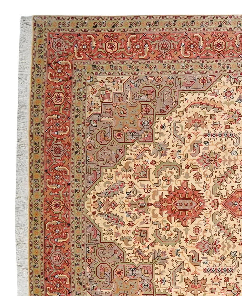 Tabriz 50 Raj · Handgeknüpft – Beige, 307x207 cm