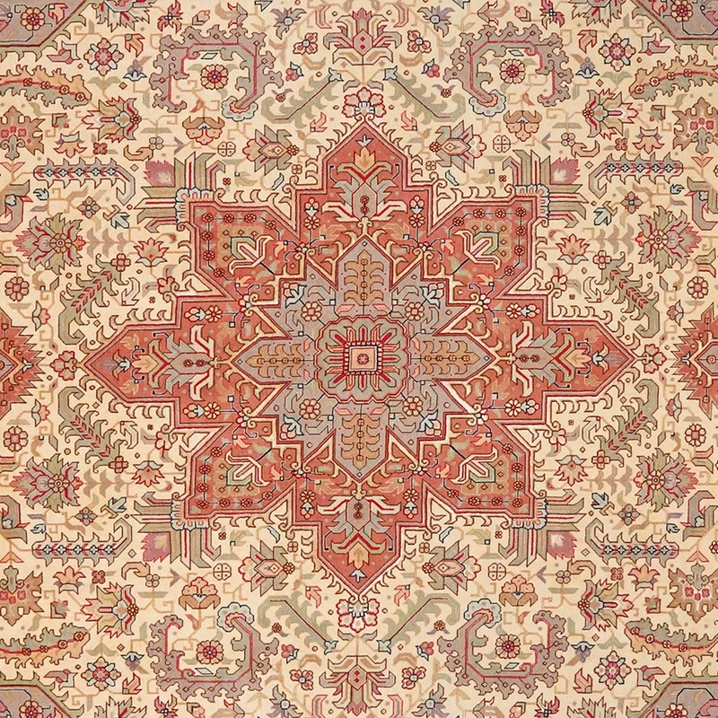 Tabriz 50 Raj · Handgeknüpft – Beige, 307x207 cm