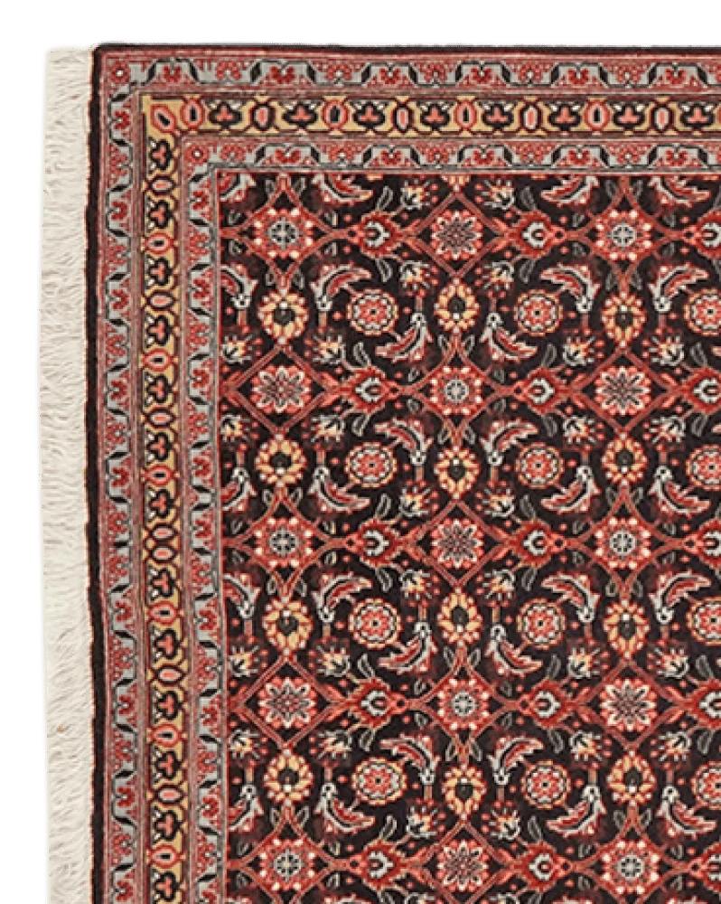Tabriz 50 Raj · Handgeknüpft – Schwarz, 302x75 cm