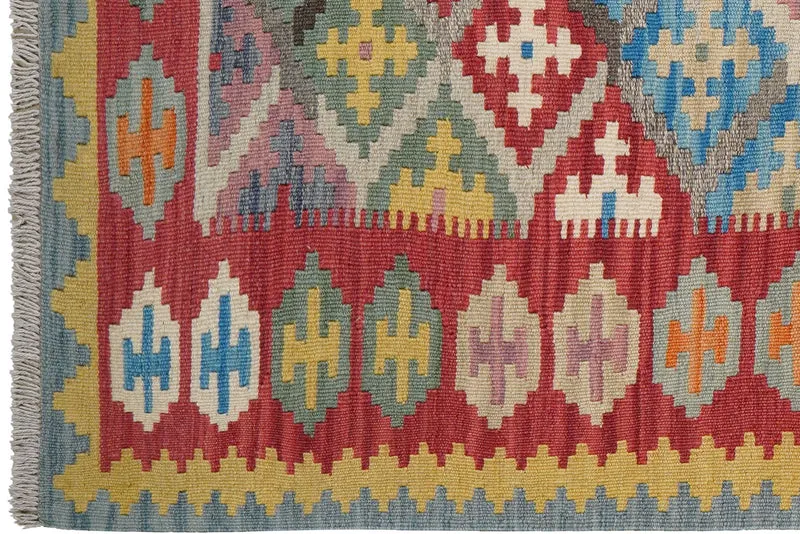 Kelim Gashgai · Handgewebt – Bunt, 303x89 cm