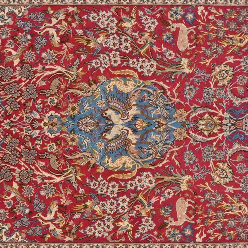 Isfahan · Handgeknüpft – Rot, 240x160 cm