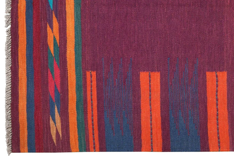 Kelim Gashgai · Handgewebt – Violett, 187x136 cm