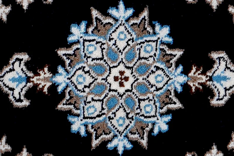 Nain 12La · Handgeknüpft – Blau, 59x41 cm