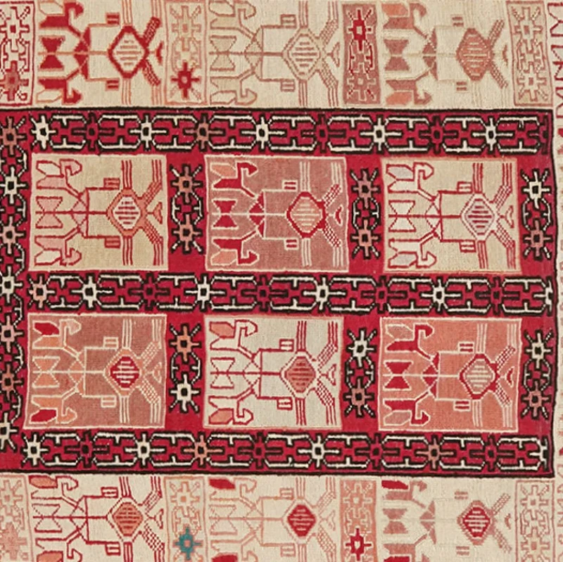 Sumak Shahsavan · Handgewebt – Beige, 89x69 cm