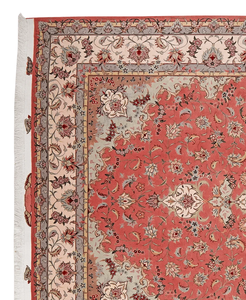 Tabriz 50 Raj · Handgeknüpft – Rosa, 304x207 cm