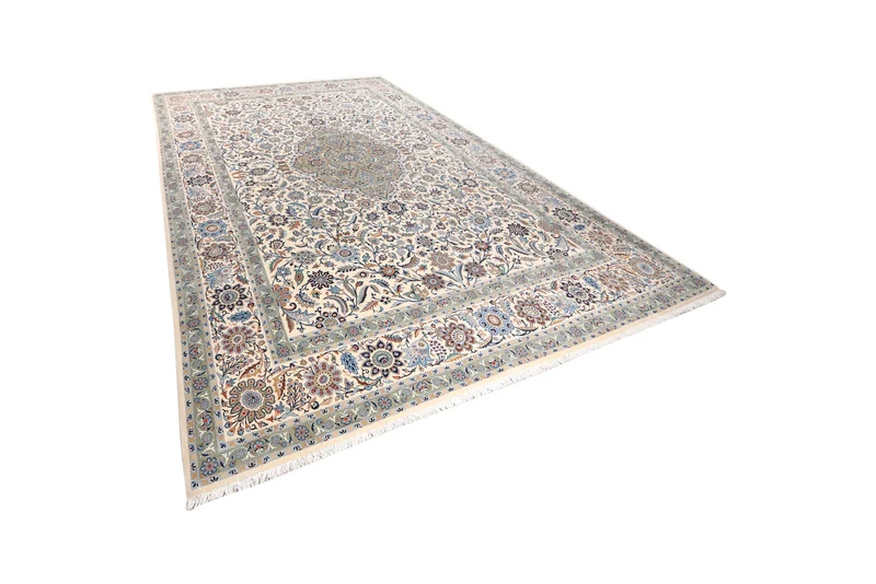 Kashan · Handgeknüpft – Beige, 418x280 cm