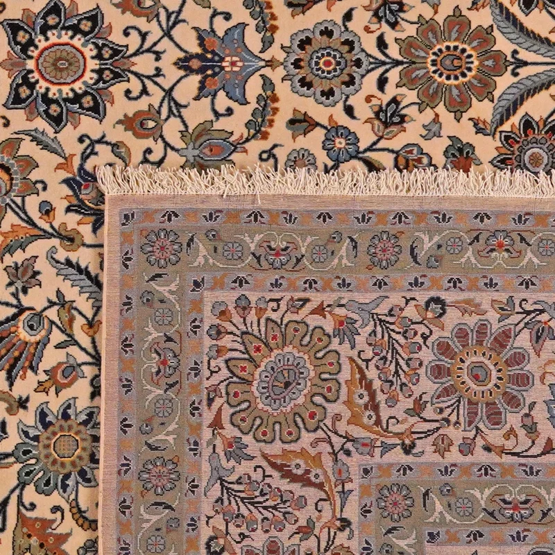 Kashan · Handgeknüpft – Beige, 418x280 cm