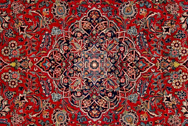 Kashan · Handgeknüpft – Rot, 208x139 cm