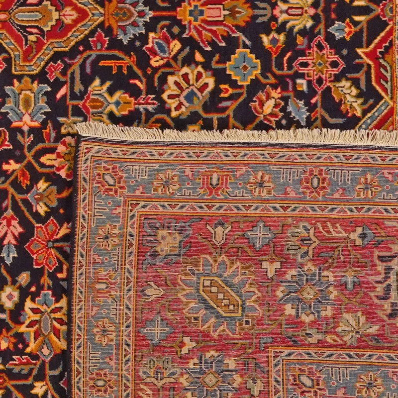 Kashan · Handgeknüpft – Blau, 393x298 cm