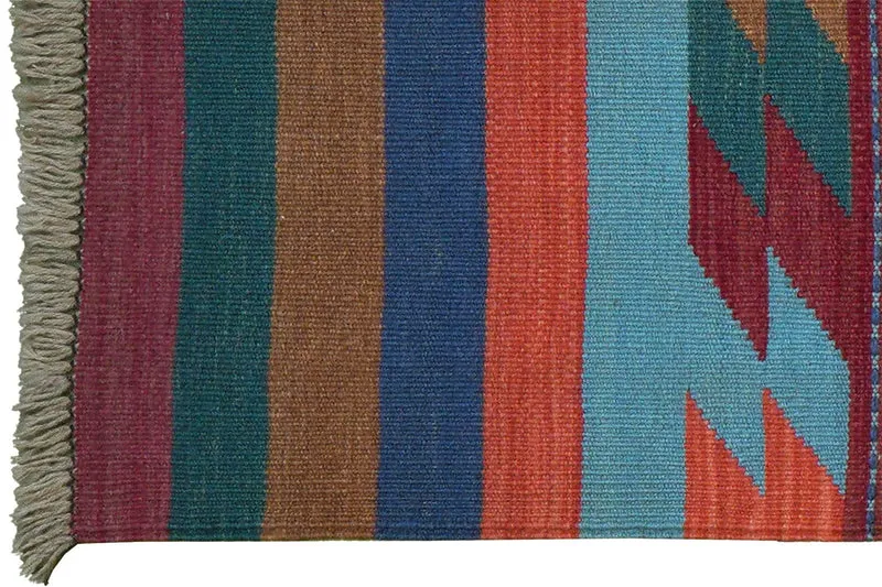 Kelim Gashgai · Handgewebt – Bunt, 200x63 cm
