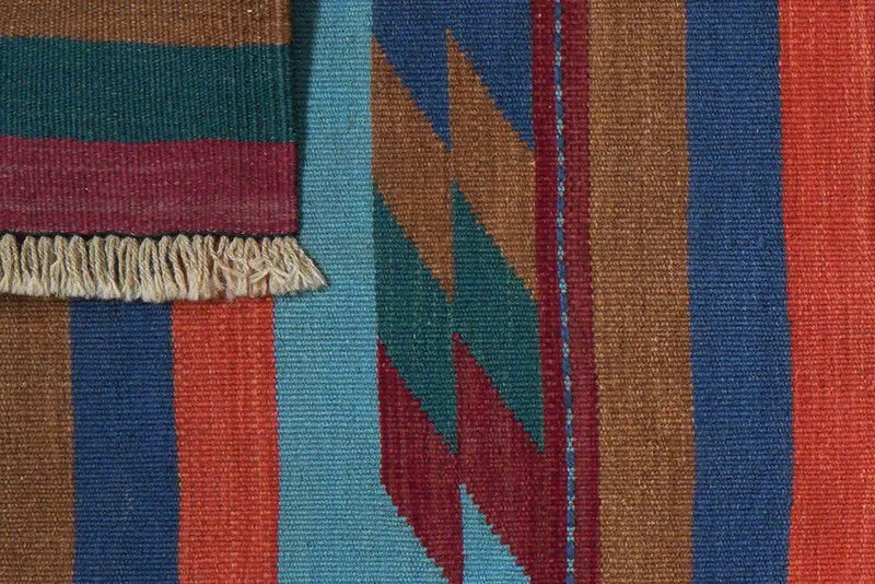 Kelim Gashgai · Handgewebt – Bunt, 200x63 cm