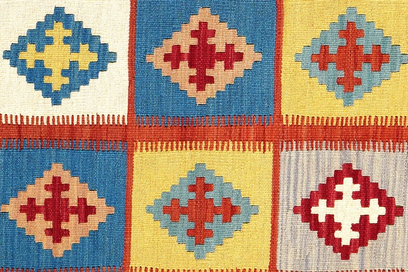 Kelim Gashgai · Handgewebt – Bunt, 182x120 cm