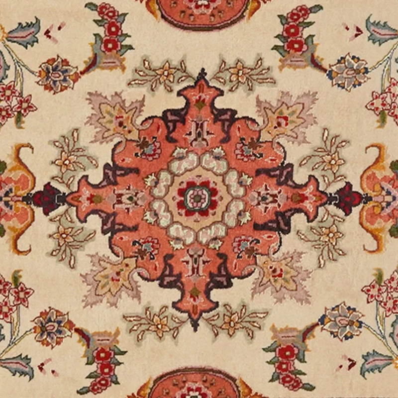 Tabriz 50 Raj · Handgeknüpft – Beige, 206x82 cm