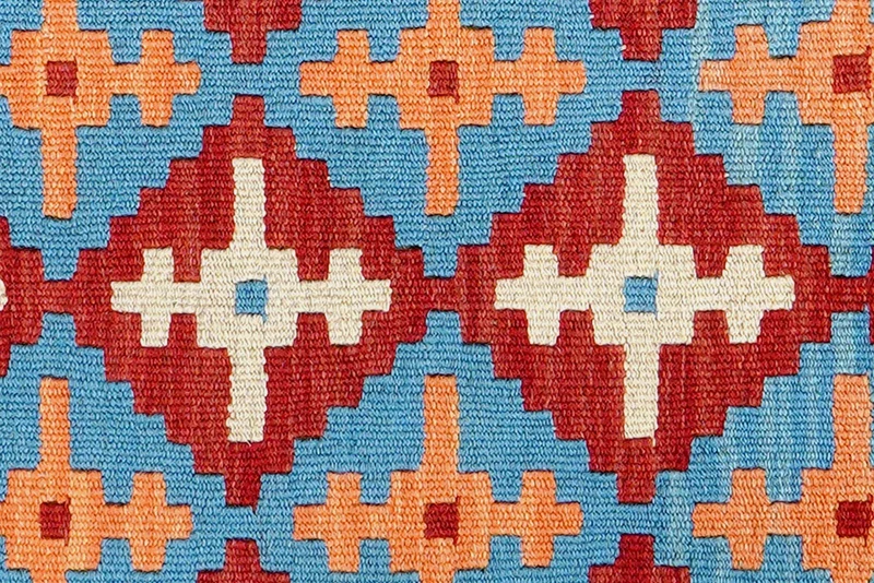 Kelim Gashgai · Handgewebt – Rot, 129x82 cm