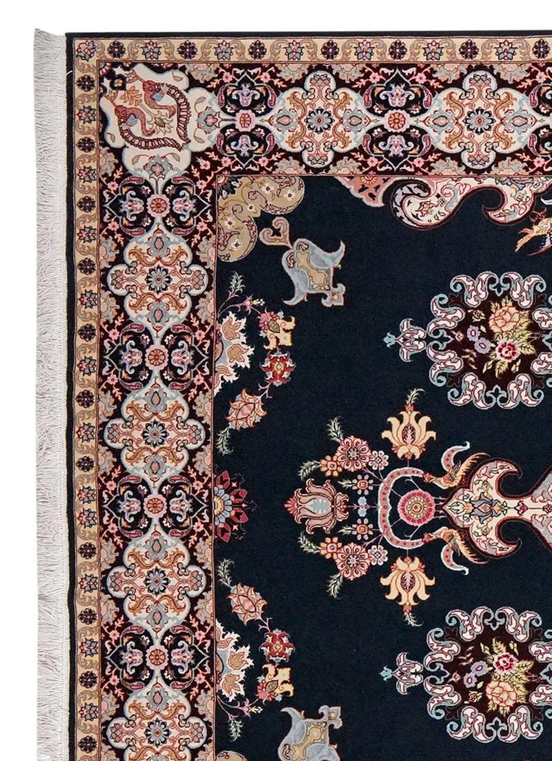 Tabriz 50 Raj · Handgeknüpft – Blau, 306x197 cm