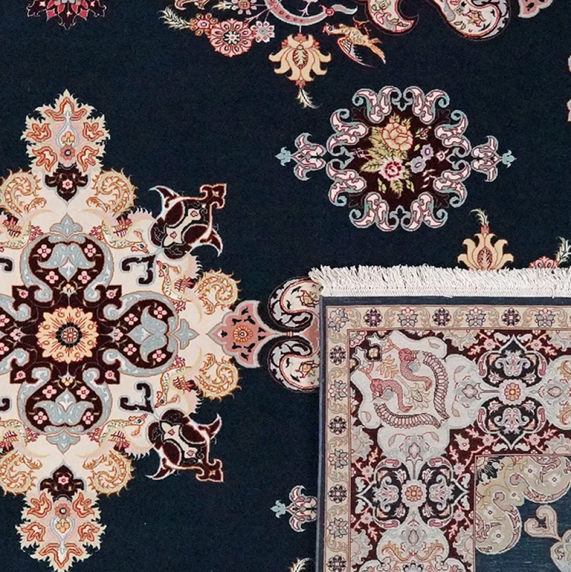 Tabriz 50 Raj · Handgeknüpft – Blau, 306x197 cm