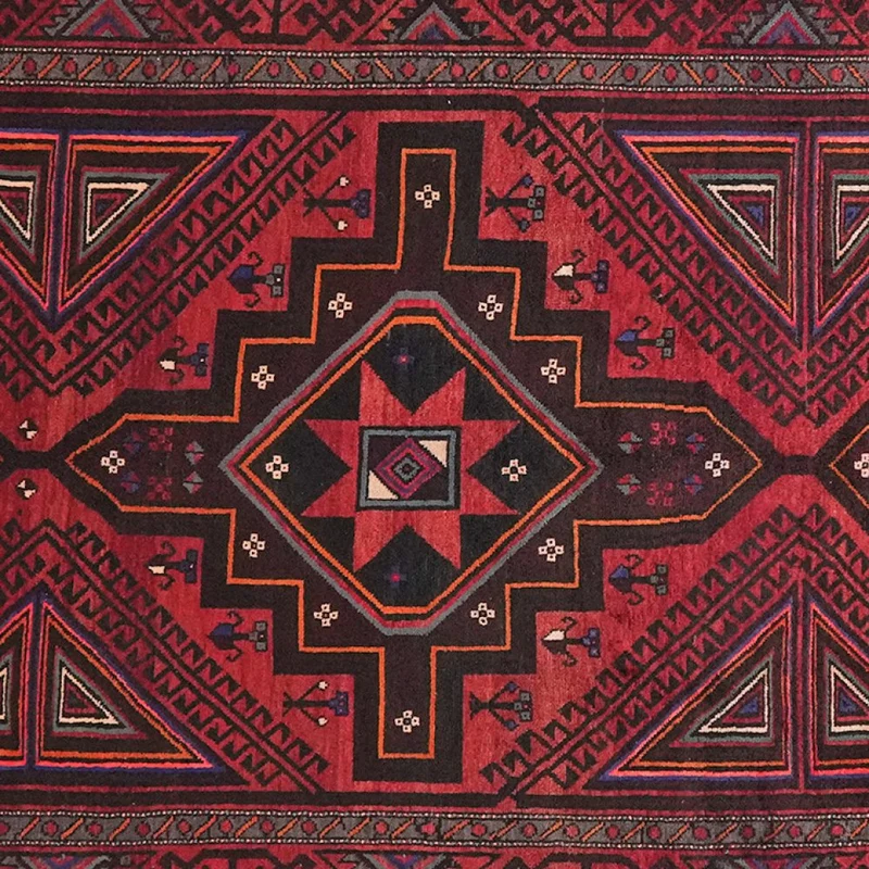 Belutch · Handgeknüpft – Rot, 378x164 cm
