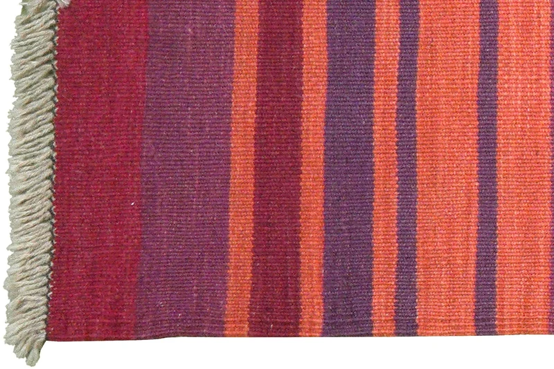 Kelim Gashgai · Handgewebt – Rot, 202x61 cm