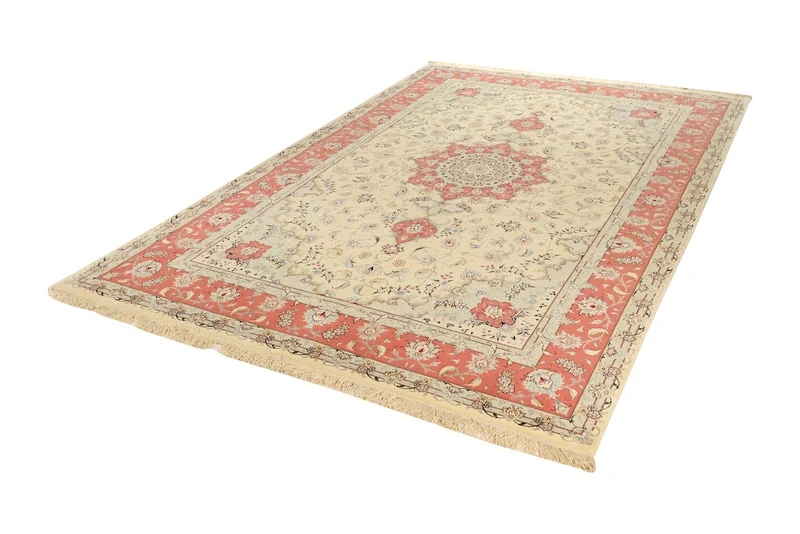 Tabriz 50 Raj · Handgeknüpft – Beige, 304x196 cm