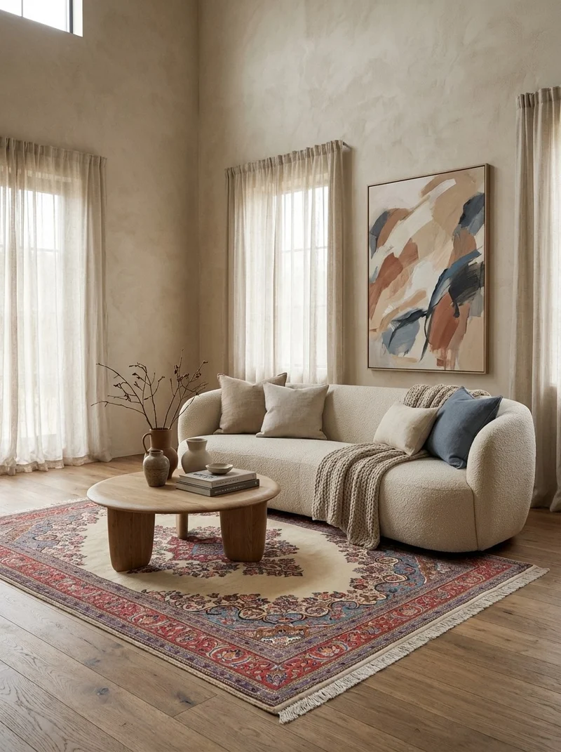 Sarough · Handgeknüpft – Beige, 200x138 cm