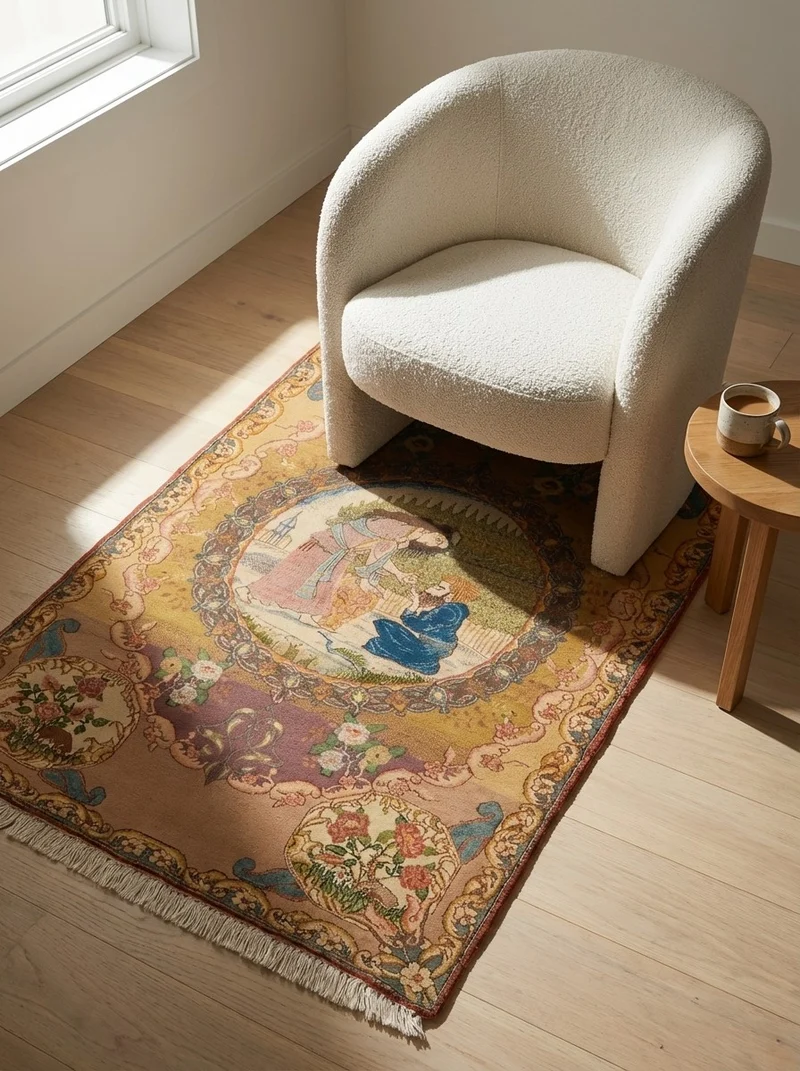 Tabriz Antique · Handgeknüpft – Beige, 120x82 cm