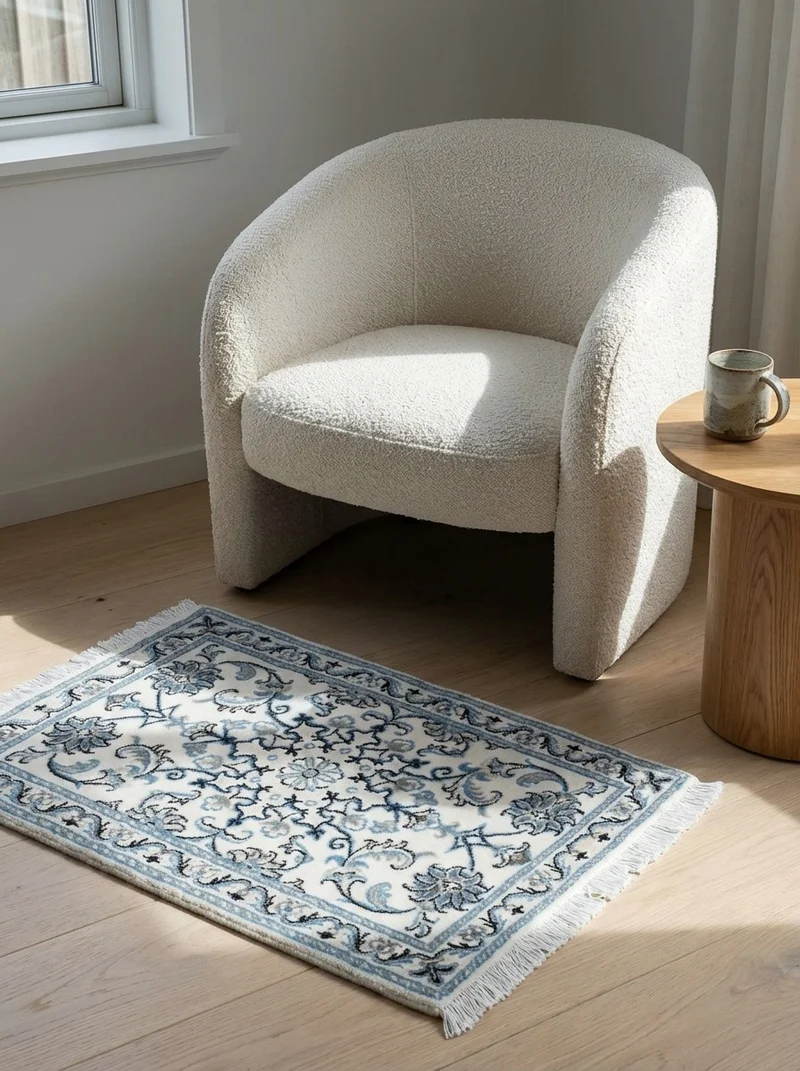 Nain 12La · Handgeknüpft – Beige, 93x61 cm