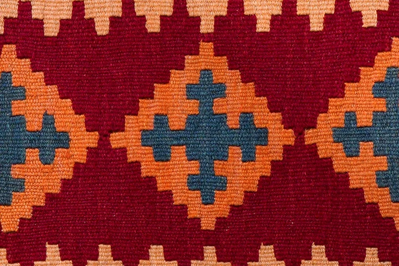 Kelim Gashgai · Handgewebt – Rot, 89x57 cm