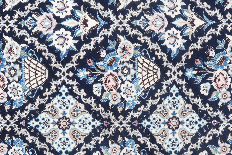 Nain 6La · Handgeknüpft – Blau, 197x127 cm