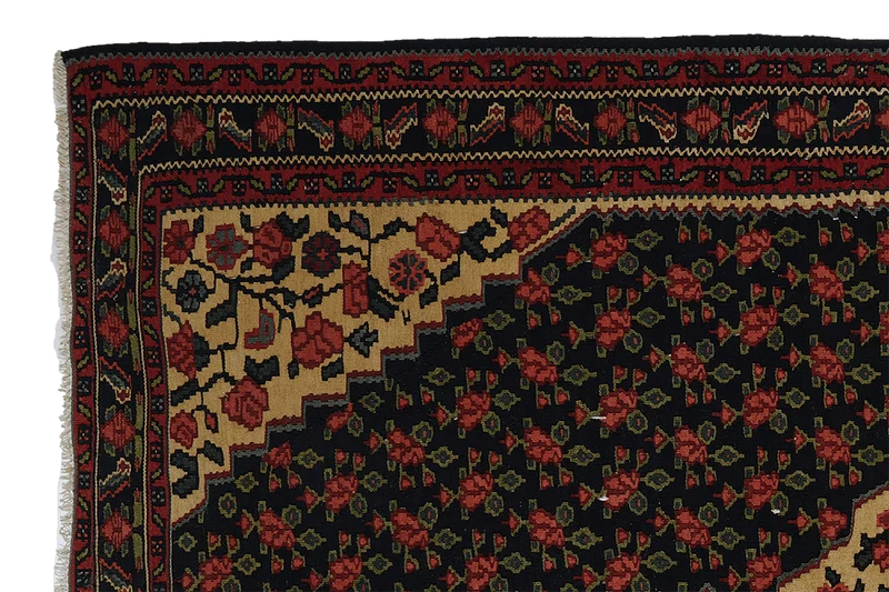 Kelim Bidjar · Handgewebt – Schwarz, 187x122 cm