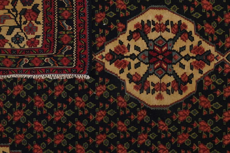 Kelim Bidjar · Handgewebt – Schwarz, 187x122 cm