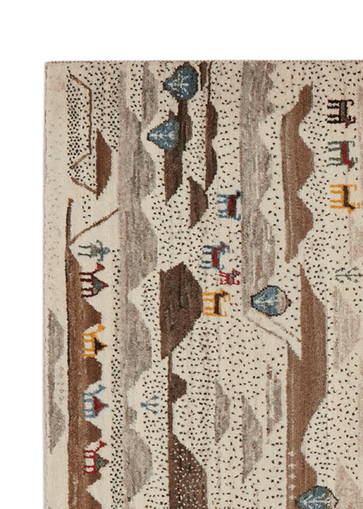 Rizbaf · Handgeknüpft – Beige, 131x90 cm