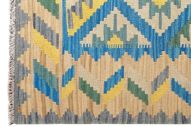 Kelim Gashgai · Handgewebt – Blau, 174x124 cm