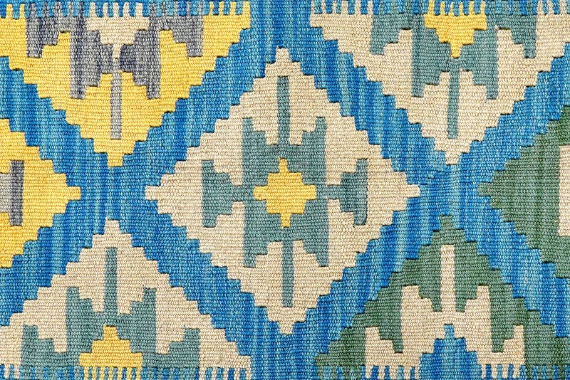 Kelim Gashgai · Handgewebt – Blau, 174x124 cm