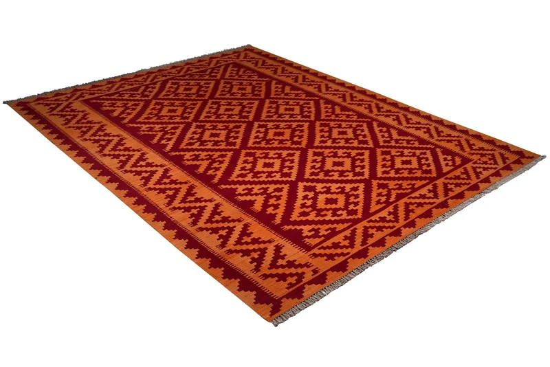 Kelim Gashgai · Handgewebt – Rot, 248x183 cm