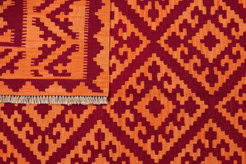 Kelim Gashgai · Handgewebt – Rot, 248x183 cm