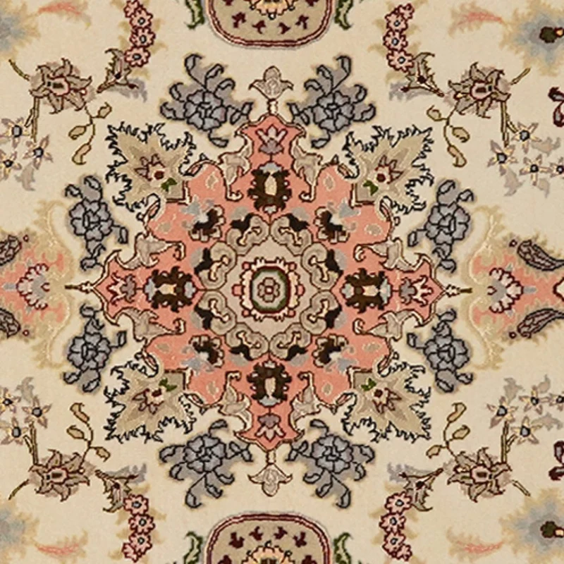 Tabriz 50 Raj · Handgeknüpft – Beige, 203x81 cm