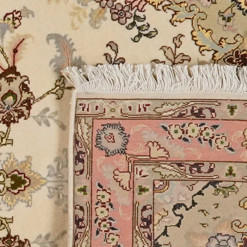 Tabriz 50 Raj · Handgeknüpft – Beige, 203x81 cm