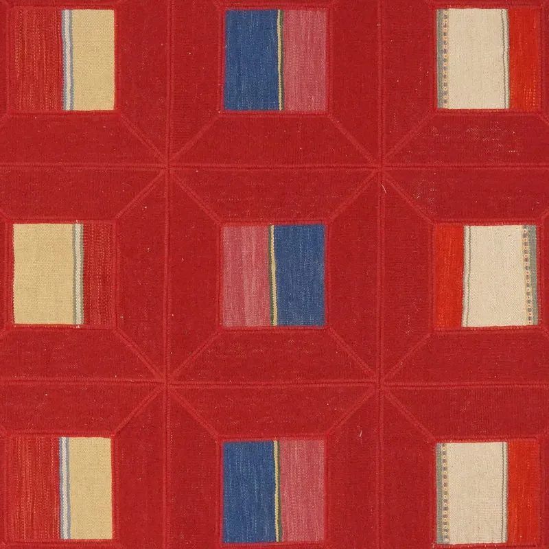 Kelim Tekkeh · Handgewebt – Rot, 258x180 cm