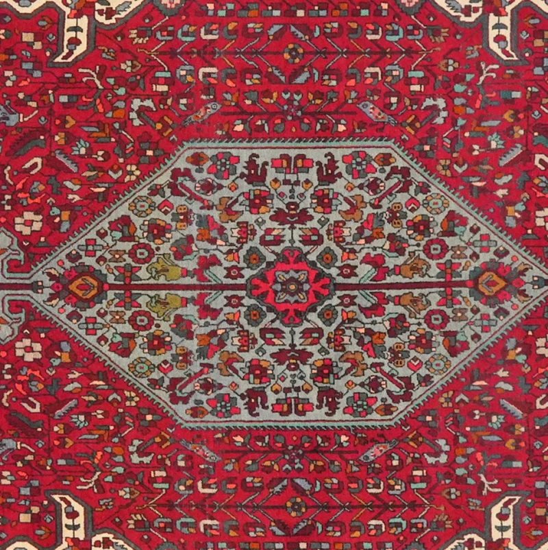 Bidgane · Handgeknüpft – Rot, 214x130 cm