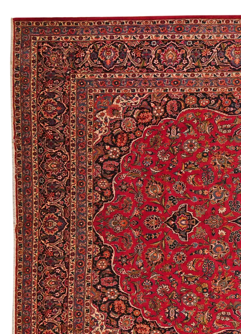Kashan · Handgeknüpft – Rot, 442x289 cm