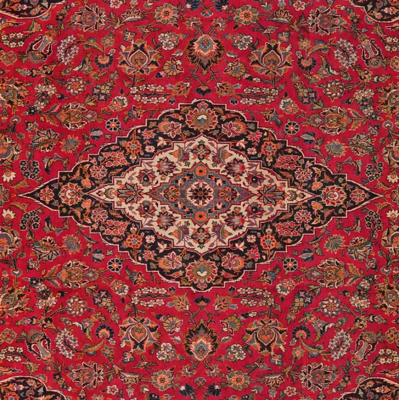 Kashan · Handgeknüpft – Rot, 442x289 cm