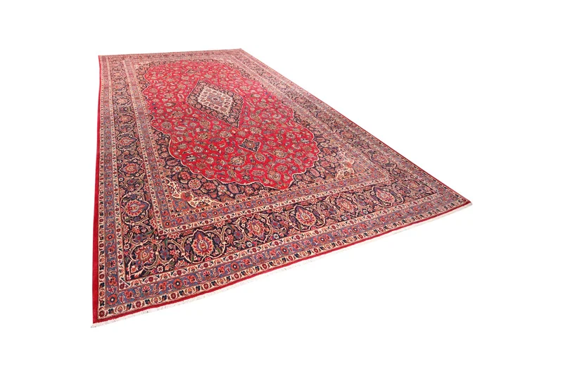 Kashan · Handgeknüpft – Rot, 442x289 cm