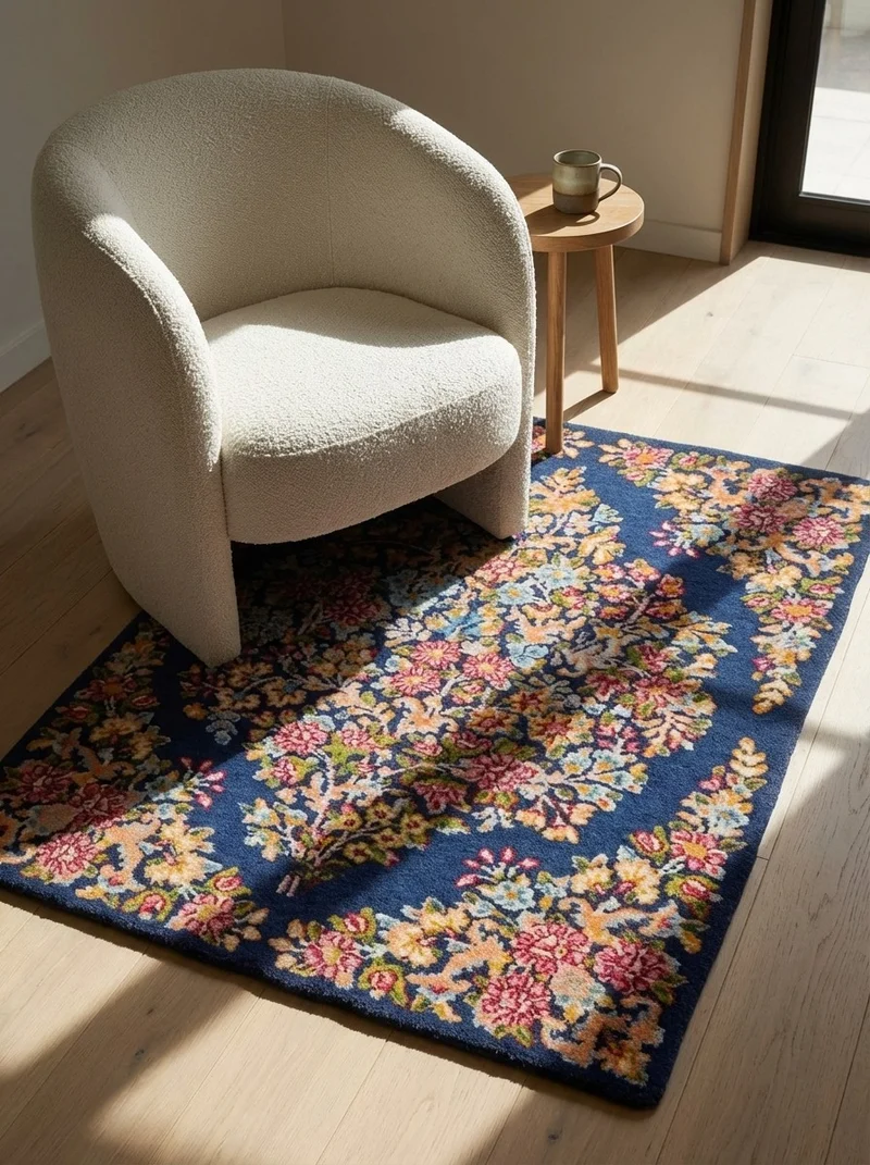 Yazd · Handgeknüpft – Blau, 67x52 cm