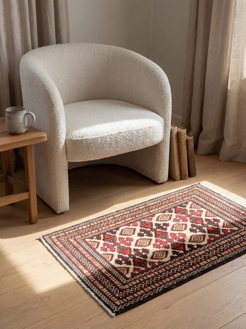 Belutch · Handgeknüpft – Beige, 57x106 cm