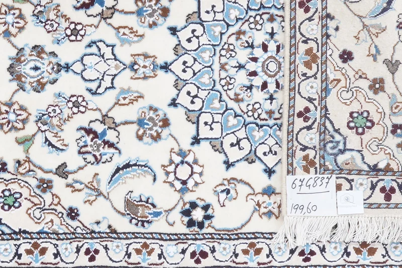 Nain 9La · Handgeknüpft – Beige, 199x60 cm