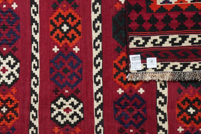 Kelim Gashgai Old · Handgewebt – Rot, 258x160 cm